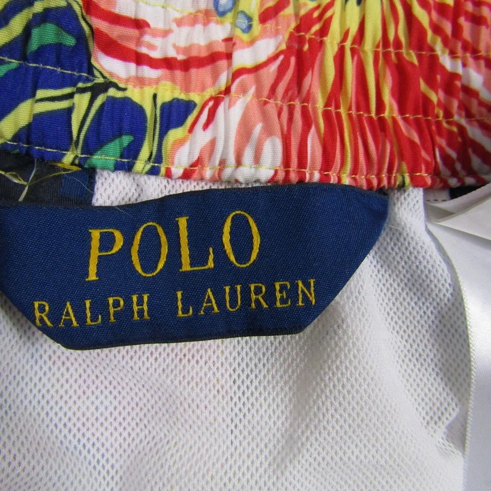 Polo Ralph Lauren Swim Trunks Mens 2XB Yellow Hibiscus Floral Board Shorts